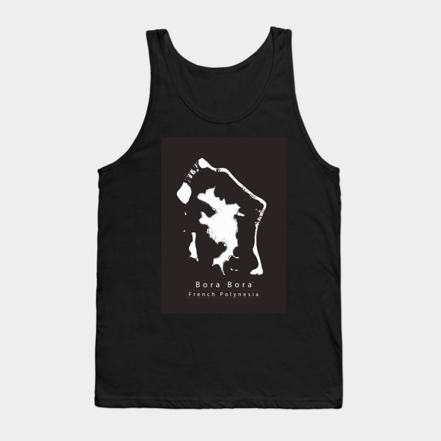 Bora Bora French-Polynesia Island Map Tank Top by Robin-Niemczyk